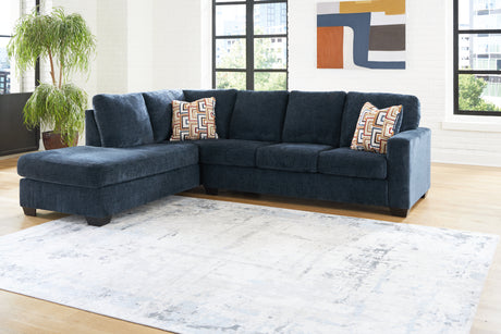 Room setting with Aviemore Ink sectional showing chaise