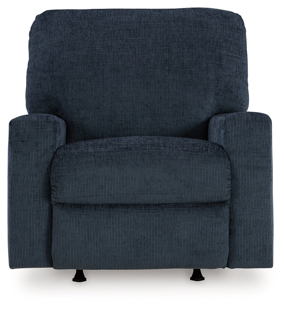 front view of Aviemore Ink Chenille Recliner