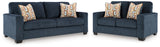 Detail view of Aviemore Ink Sofa upholstery and cushions