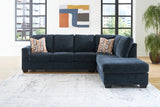 Front angle view of Aviemore Ink Chenille sectional
