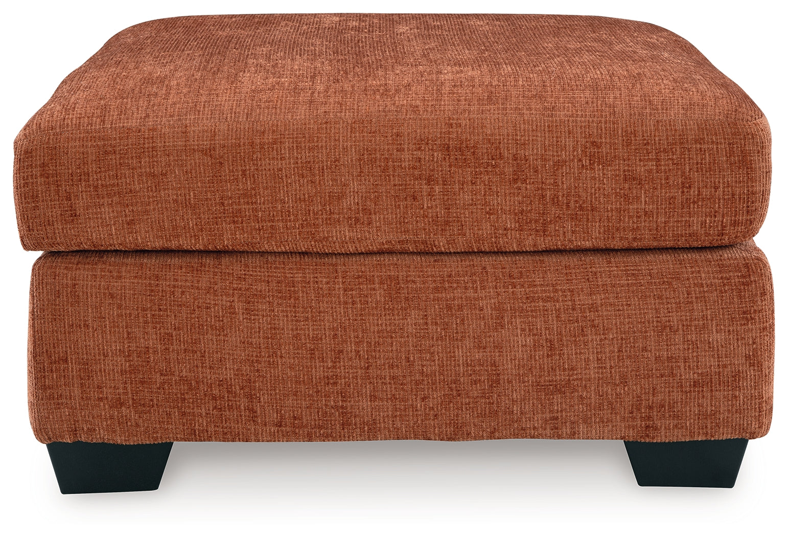 Aviemore Spice chenille oversized ottoman direct front view