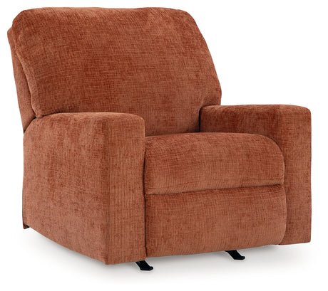 Side view of Aviemore Spice Chenille Recliner