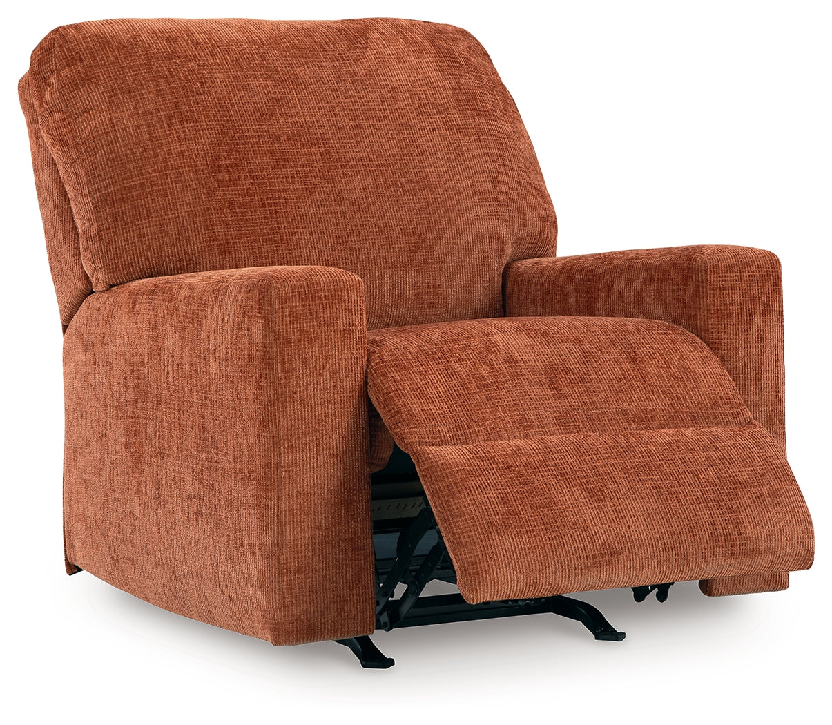 Reclining position of Aviemore Spice Chenille Recliner