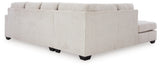 Back view of Aviemore Stone Chenille sectional sofa