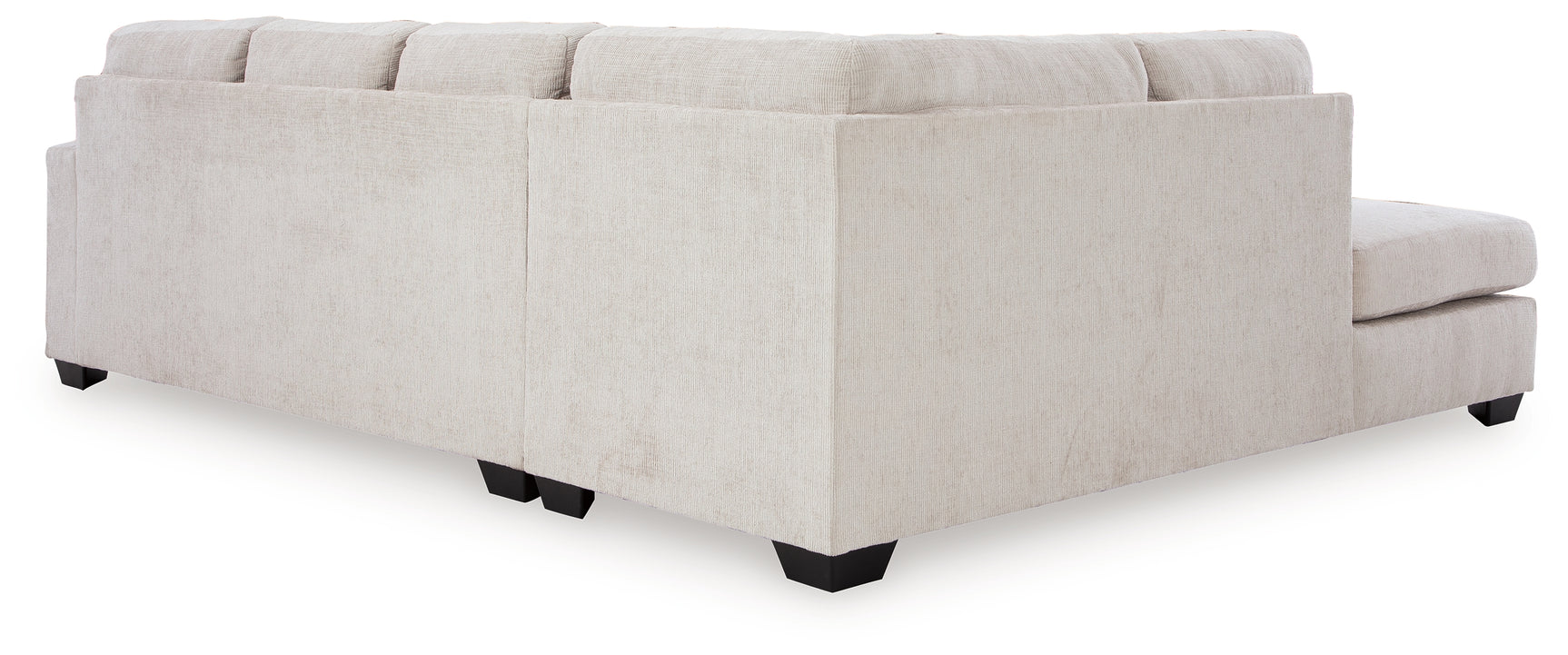 Back view of Aviemore Stone Chenille sectional sofa
