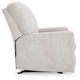 Side angle of Aviemore Stone Chenille Recliner