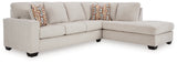 Aviemore Stone Chenille sectional sofa side view