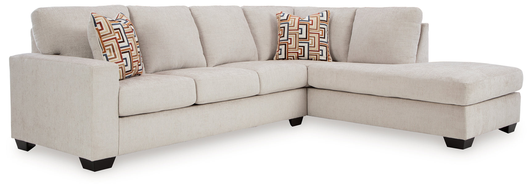 Aviemore Stone Chenille sectional sofa side view