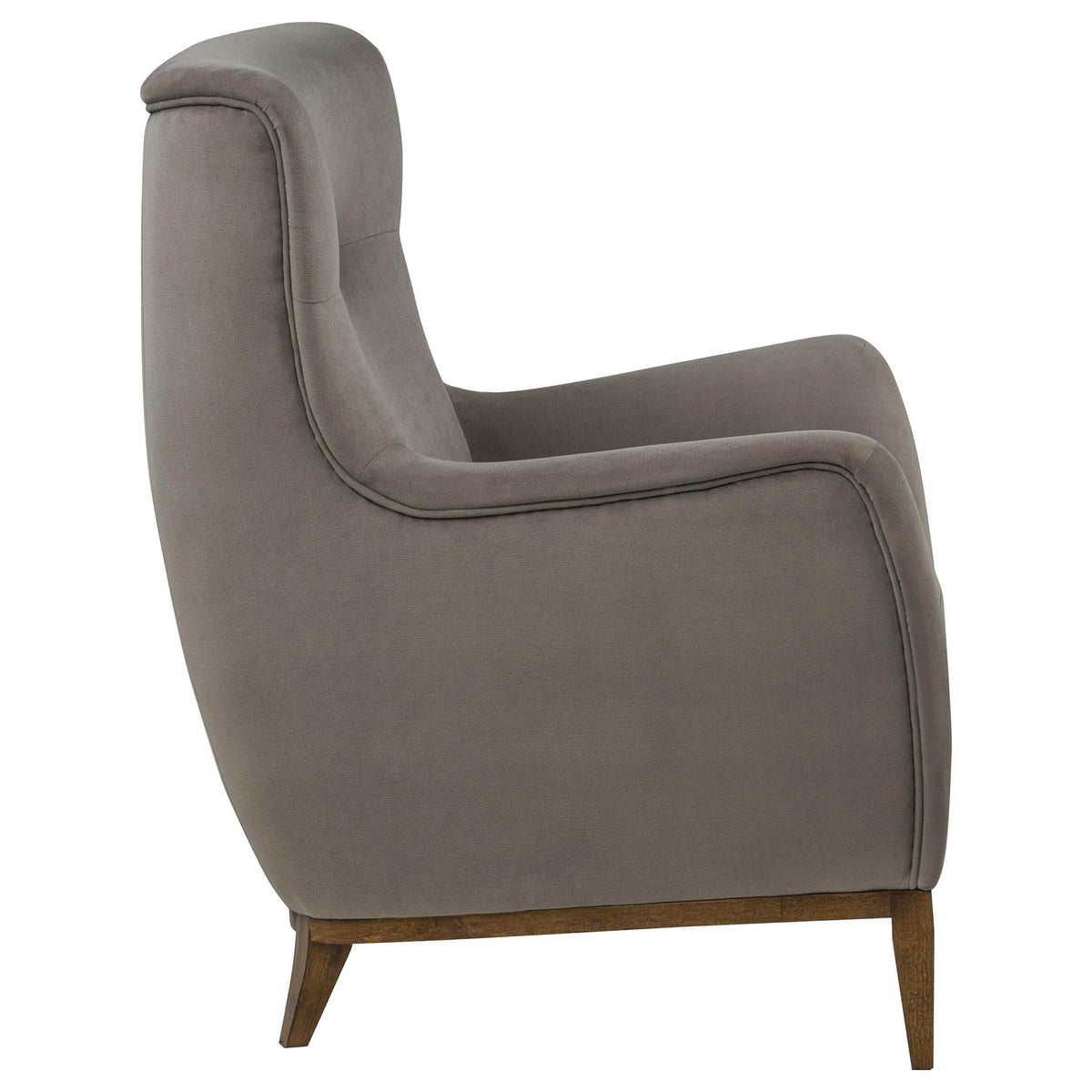 Catala Upholstered High Back Accent Chair Stone and Coffee — product image 9