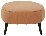 Hollyann Gray Chenille Ottoman alternative side