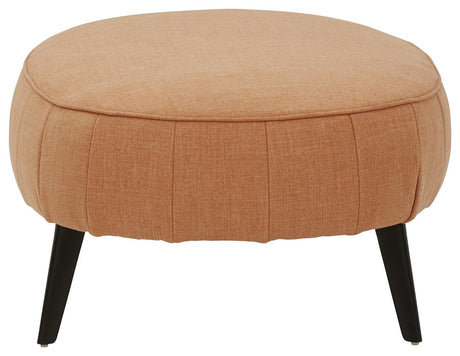 Hollyann Gray Chenille Ottoman alternative side