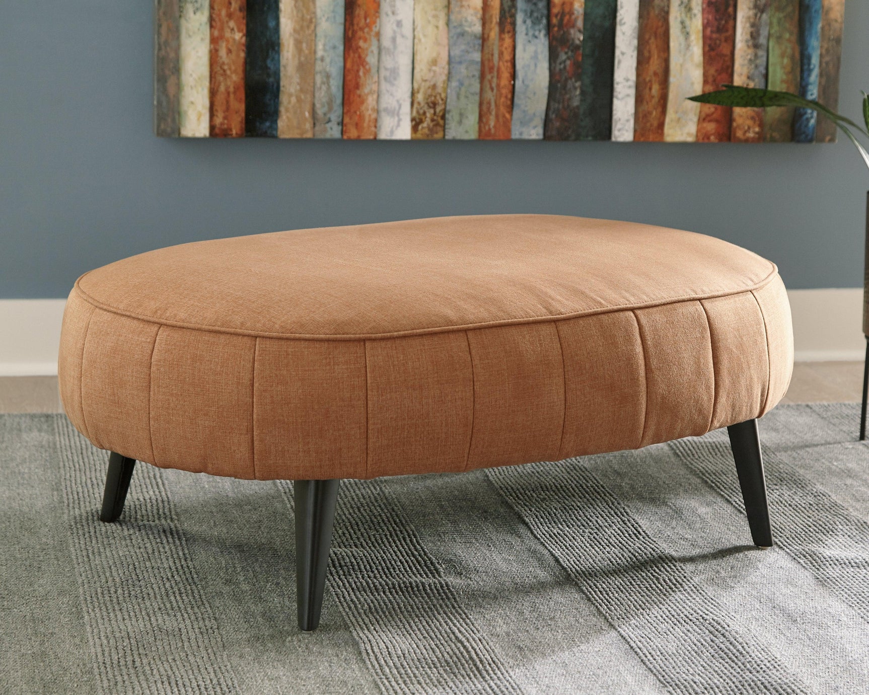 Hollyann Gray Chenille Ottoman assembly image