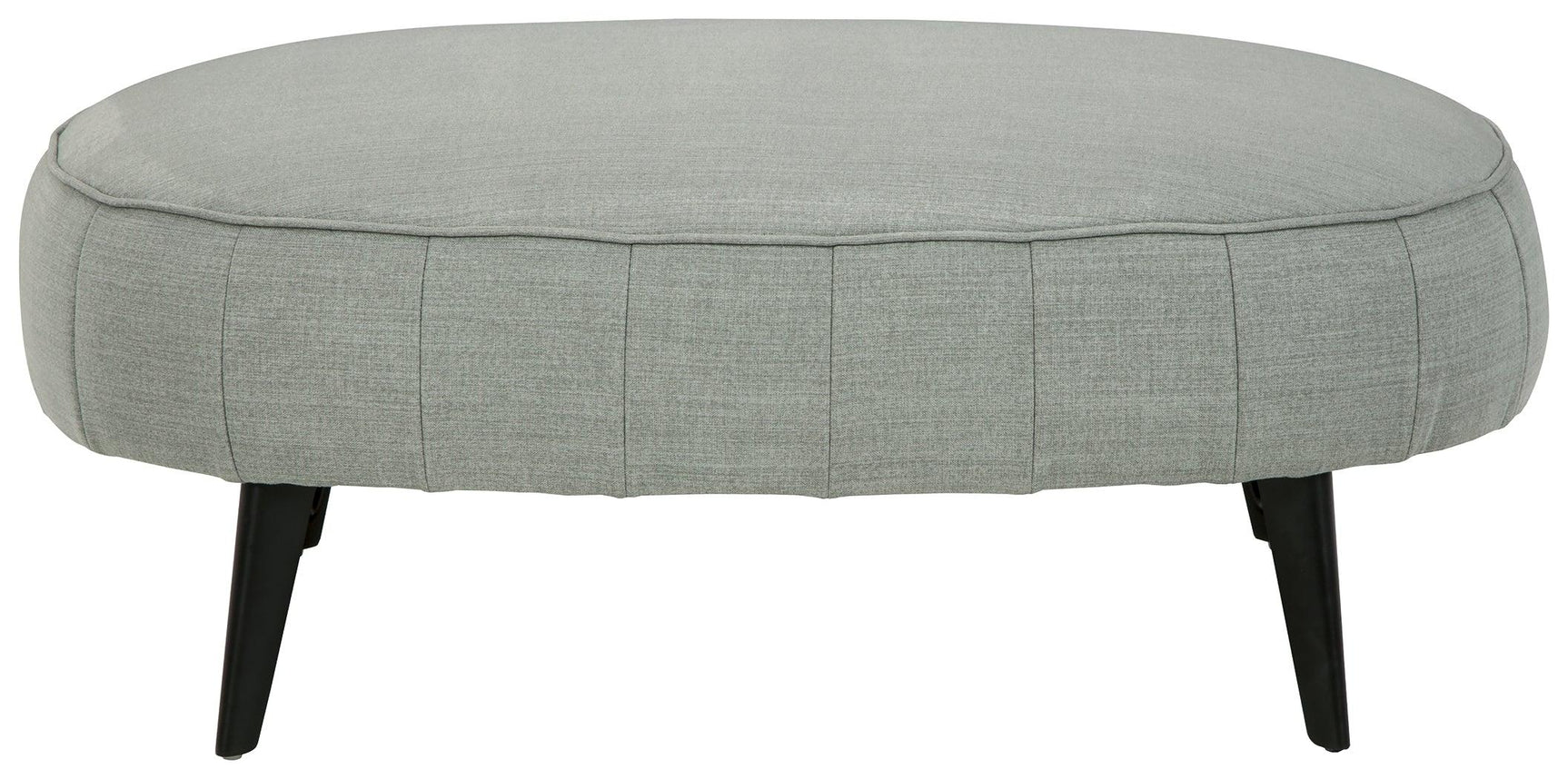 Hollyann Gray Chenille Oversized Accent Ottoman side view