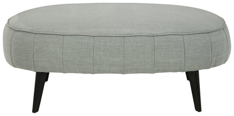 Hollyann Gray Chenille Oversized Accent Ottoman side view