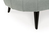 Hollyann Gray Chenille Oversized Accent Ottoman leg close-up