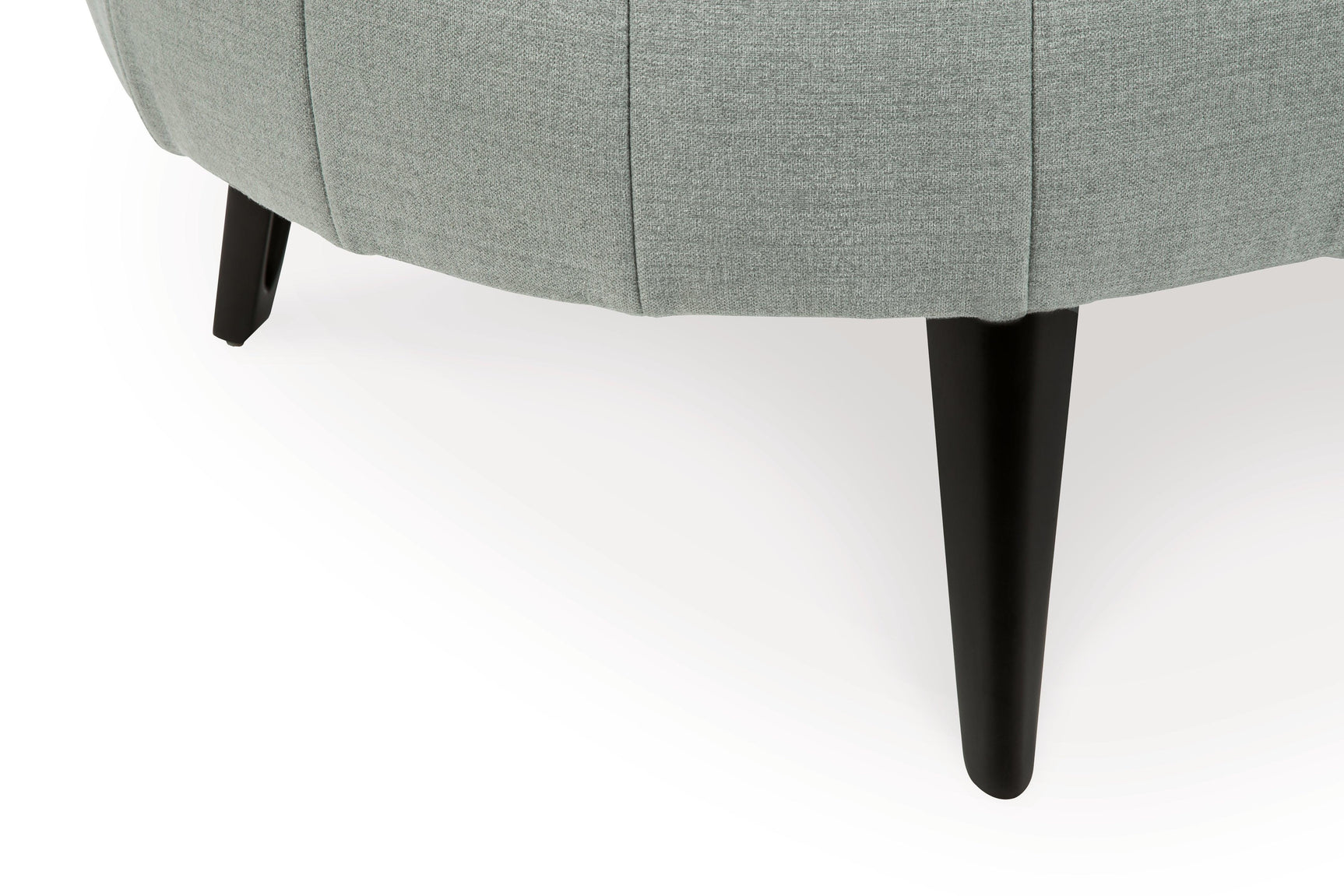 Hollyann Gray Chenille Oversized Accent Ottoman leg close-up