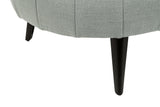 Hollyann Gray Chenille Ottoman leg detail close
