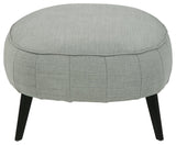 Hollyann Gray Chenille Oversized Accent Ottoman top view