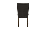 Back view of dining chairs with tufted upholstery