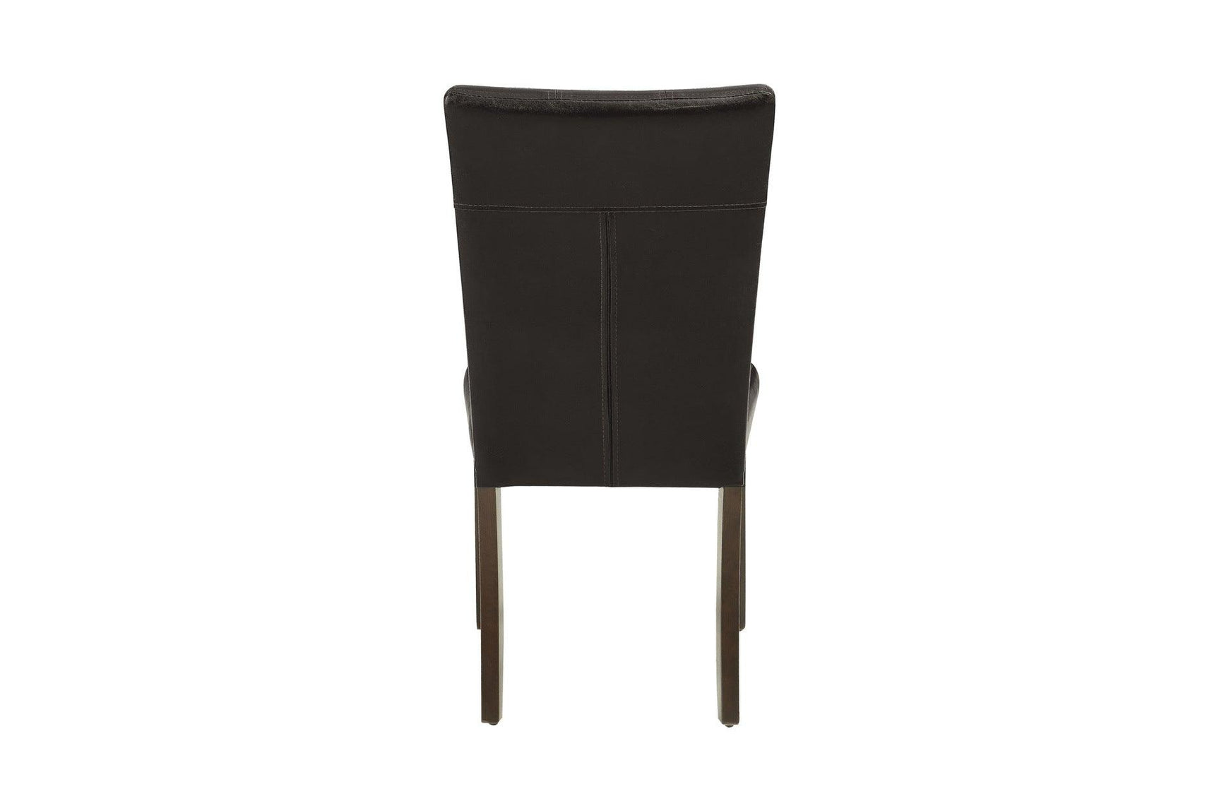 Back view of dining chairs with tufted upholstery