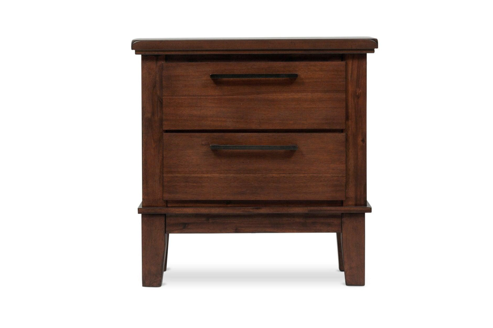 Brown Modern Traditional Solid Wood Veneers Fabric Upholstered Tufted Shelves Bedroom Set - Ella Furniture