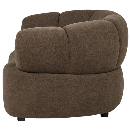 Casarin Brown Fabric Channel-Back Accent Chair — product image 4