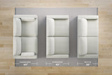 Lindyn Ivory Velvet 4-Piece Sectional sectional arrangement