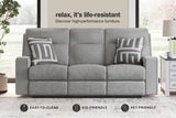 Biscoe Loveseat with extended ottoman and reclining position