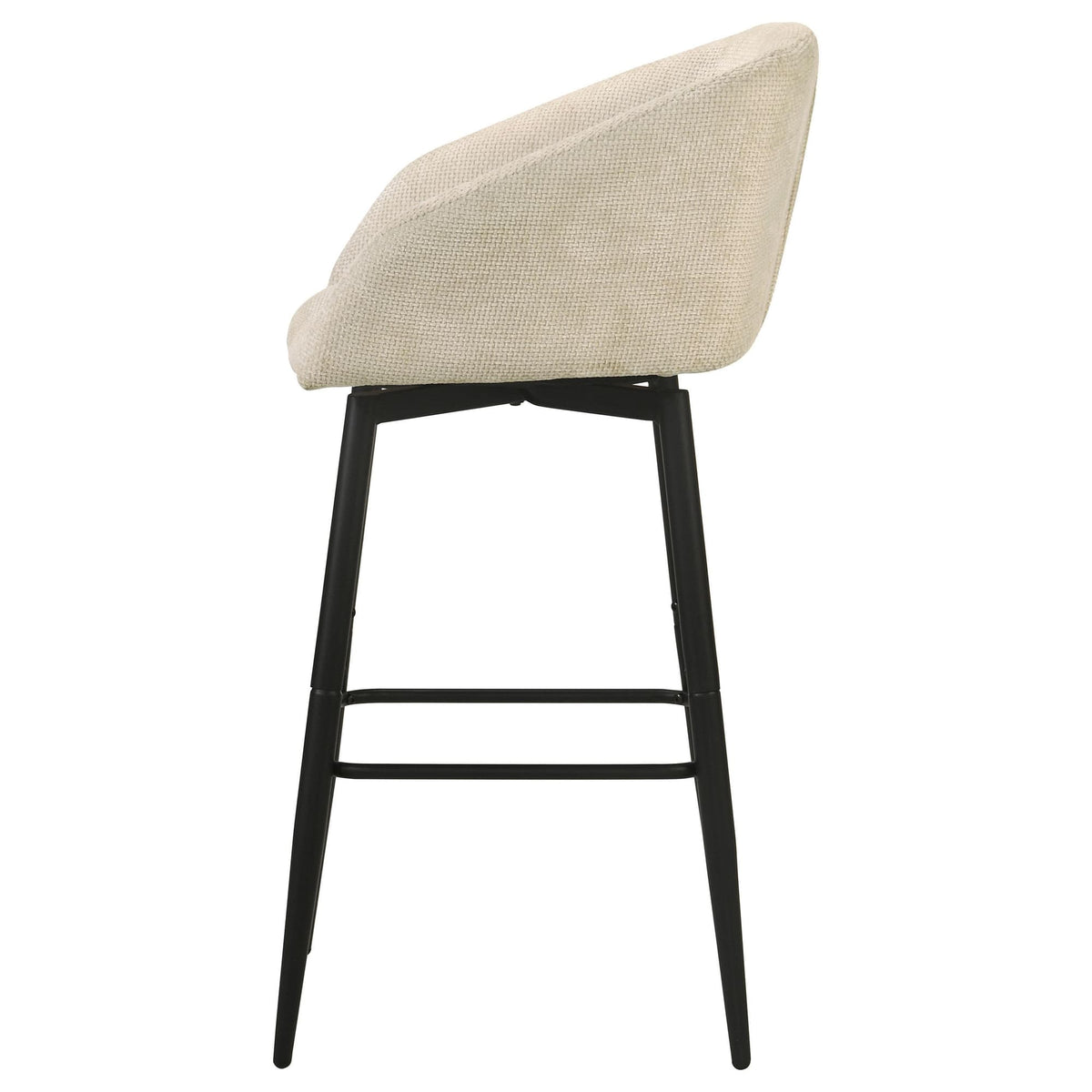 Rainer Fabric Upholstered Swivel Bar Chair Cream Set of 2 — product image 5