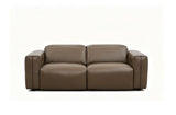 Ember Brown Italian Leather Match 2-Piece Power Reclining Sofa and Loveseat Set view 8
