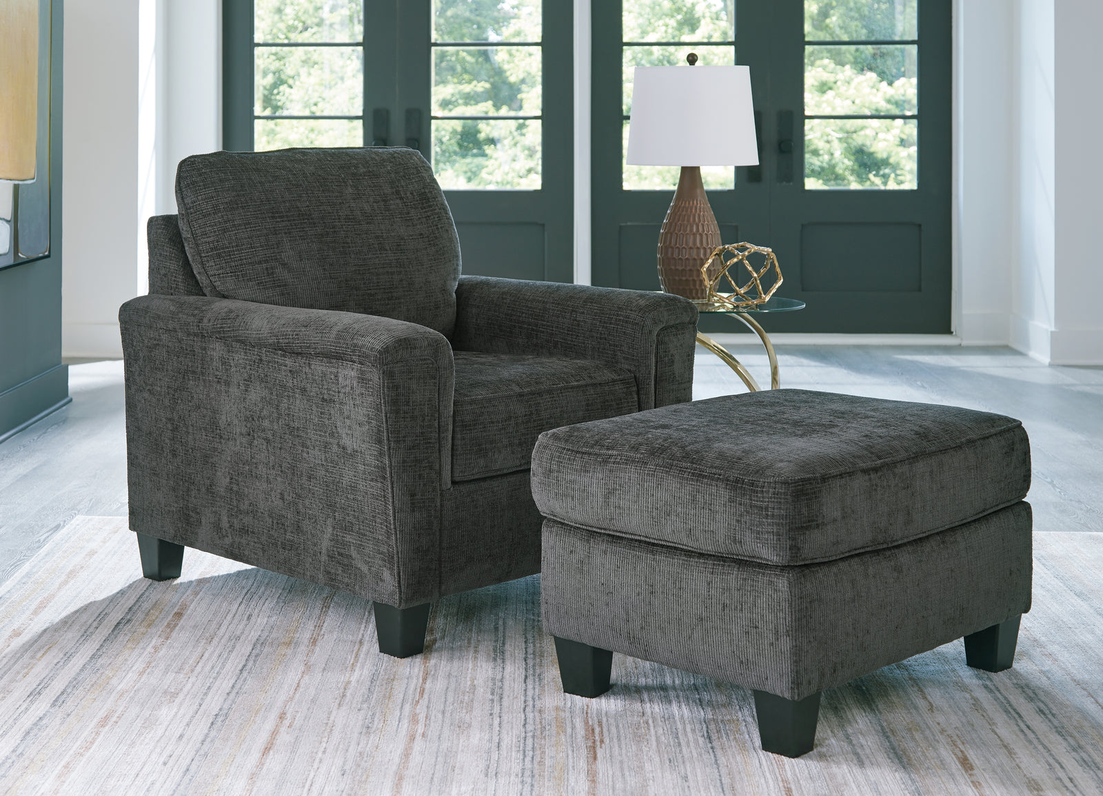 Erinslane Dusk Chair and Ottoman