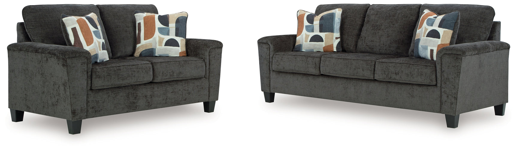 detail view of Erinslane Dusk Sofa and Loveseat furniture