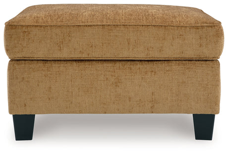 Erinslane Honey Chenille Ottoman head-on view