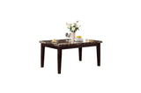 Room view of Teague Espresso Dining Set highlighting table with chairs and bench option