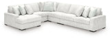 close-up of sectional sofa's velvet texture