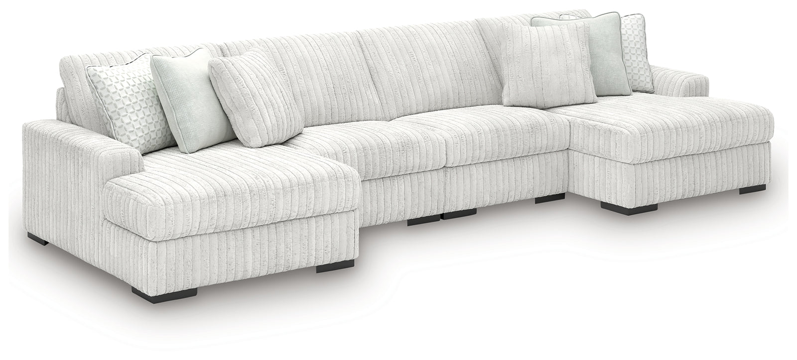 main view of Stupendous Alloy Velvet 4-Piece Sectional with Double Chaise sectional sofa