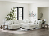 side perspective of Stupendous Alloy Velvet 5-Piece Sectional