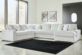 Side angle showing chaise of Stupendous Alloy 6-Piece Sectional with Chaise sectional sofa