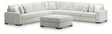 side view of Stupendous Alloy 5-Piece Sectional Sofa with Ottoman