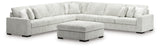 side view of Stupendous Alloy 5-Piece Sectional Sofa with Ottoman