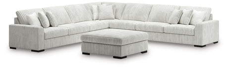 side view of Stupendous Alloy 5-Piece Sectional Sofa with Ottoman