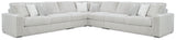detail view of Stupendous Alloy 5-Piece Sectional Sofa with Ottoman upholstery and stitching
