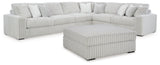 side view of Stupendous Alloy 4-Piece Sectional Sofa with Ottoman sectional sofa