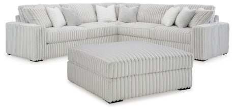 Stupendous Alloy 3-Piece Sectional Sofa with Ottoman side view