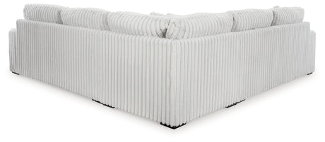 Room view of Stupendous Alloy 3-Piece Sectional Sofa with Ottoman