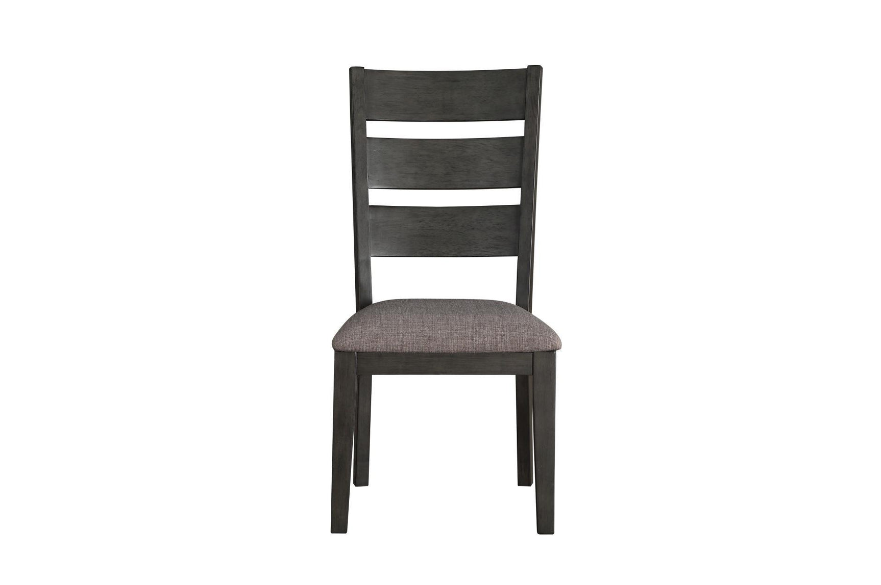 Main view of dining set from side angle with bench