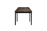 Top view of Tempe dark brown faux marble writing desk surface