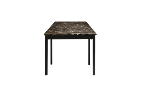 Top view of Tempe dark brown faux marble writing desk surface