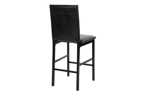 angled view of table and chairs in room setting