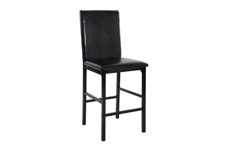 back view of leather dining chair